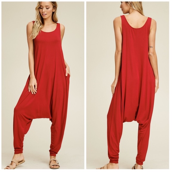 Red Harem Onesie Jumper - Picture 2 of 3